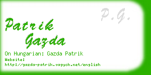 patrik gazda business card